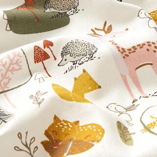 Cotton Poplin woodland animals – offwhite, 