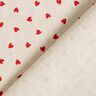 Decor Fabric Half Panama scattered mini hearts – natural/red,  thumbnail number 4