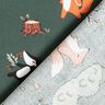 Cotton Poplin Happy Woodland Animals – dark green/peach orange,  thumbnail number 4