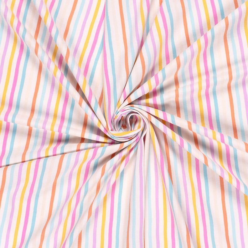 Cotton Jersey Pastel stripes – offwhite/pastel violet,  image number 3