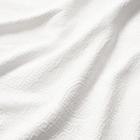 Decor Fabric Jacquard decorative diamonds 275 cm – white, 