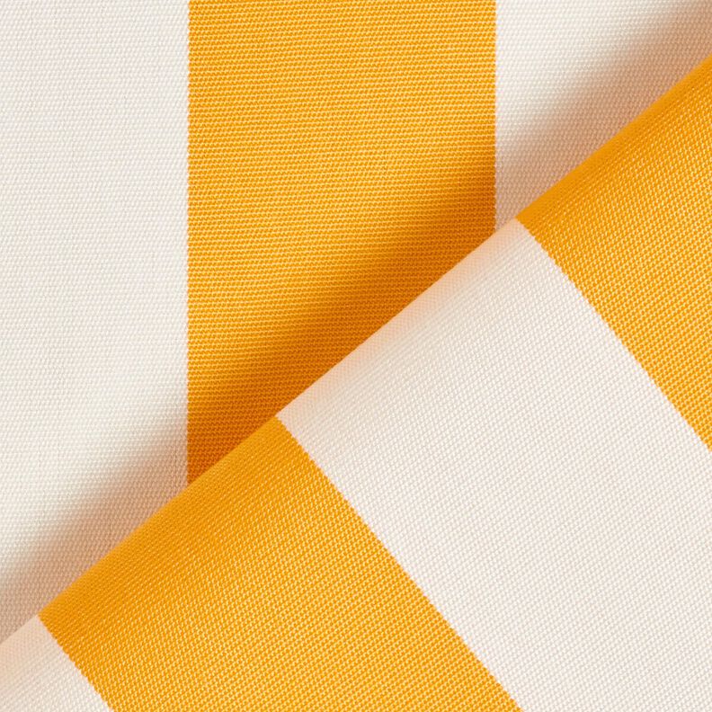 Outdoor Fabric Canvas Block Stripes – sunglow/ivory,  image number 4