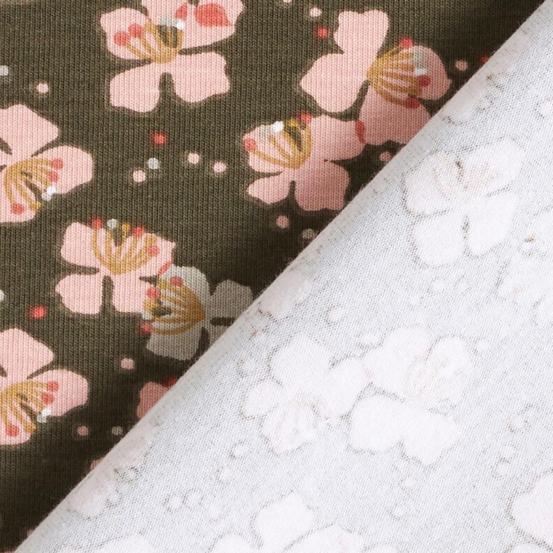 Cotton Jersey cute little flowers – khaki,  image number 4
