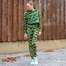 Cotton Jersey Ginkgo | Glitzerpüppi – dark green/antique gold,  thumbnail number 8