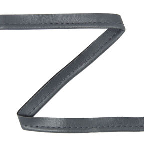 Faux leather Piping - dark grey, 