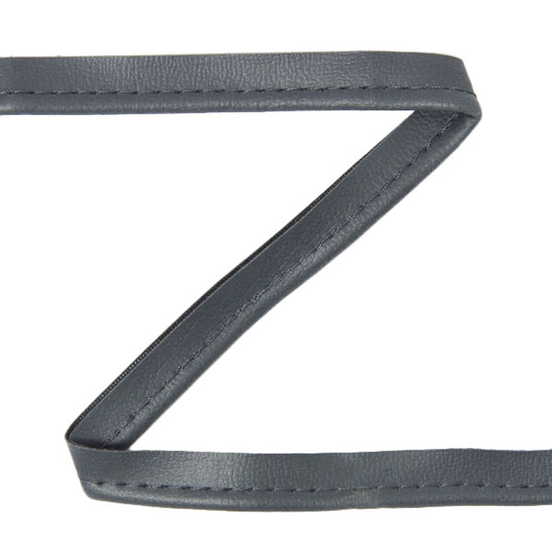Faux leather Piping - dark grey,  image number 1