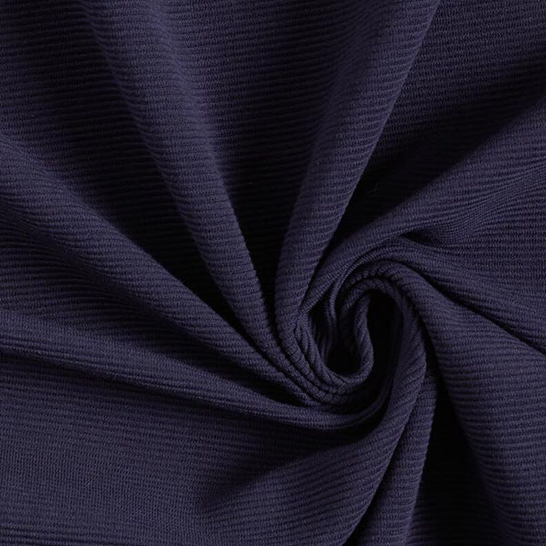 Ottoman ribbed jersey Plain – navy blue,  image number 1