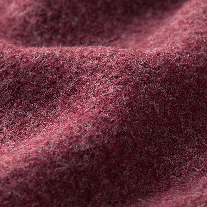 Fulled woollen loden Mottled – burgundy,  image number 2