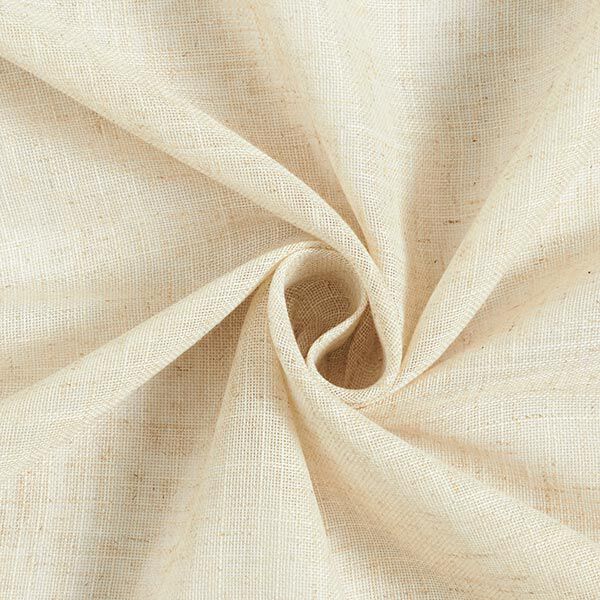 Curtain Fabric Voile Linen Look 300 cm – natural,  image number 1