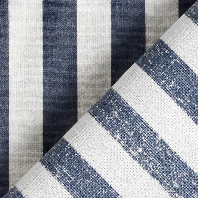 Cotton Cretonne maritime stripe – blue-black/light taupe, image number 4