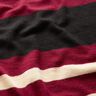 Knitted fabric wide stripes – burgundy/beige,  thumbnail number 2