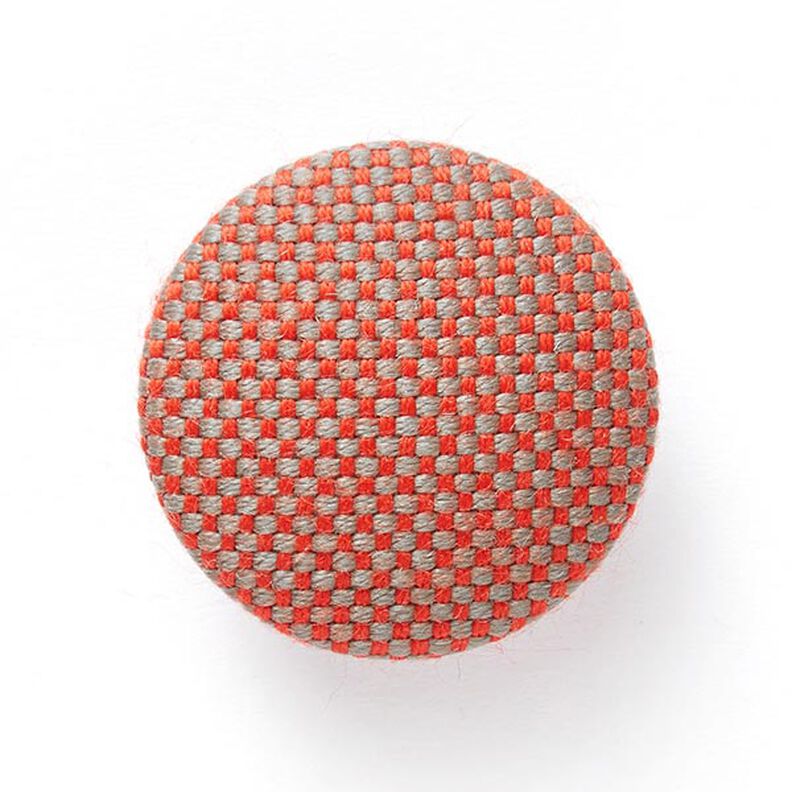 Covered Button - Outdoor Decor Fabric Agora Panama - red,  image number 1
