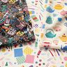 Decor Fabric Half Panama musical instruments – black/pink,  thumbnail number 5