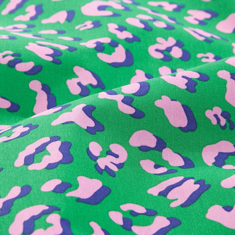 Coated Cotton abstract Leo | Poppy Fabrics – green/pink, image number 2