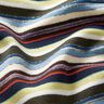Viscose Jersey colourful stripes with glitter – navy blue/lime green,  thumbnail number 2