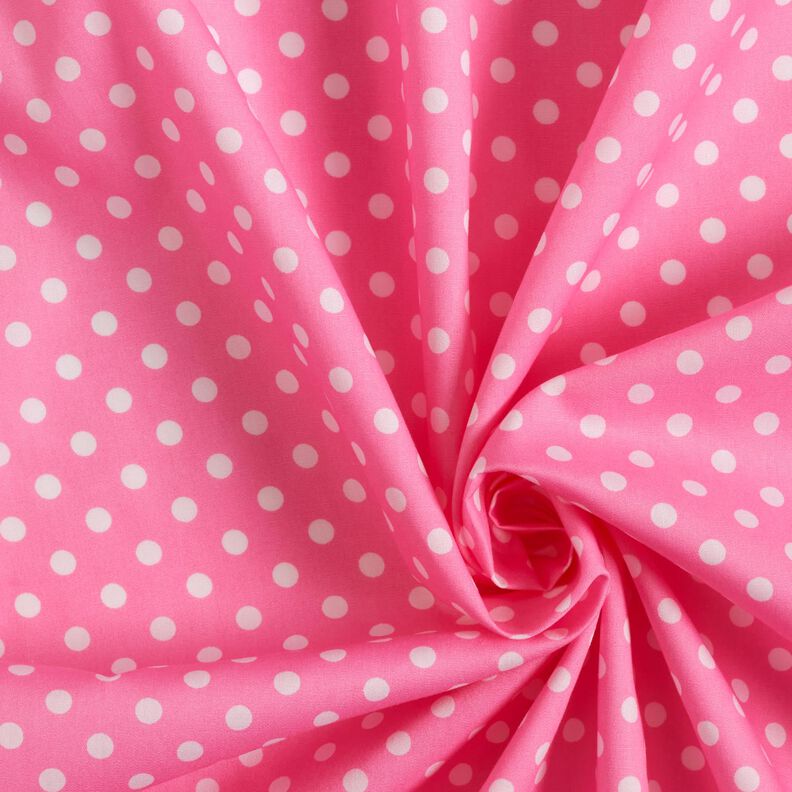 Cotton Poplin Polka dots – pink/white,  image number 3