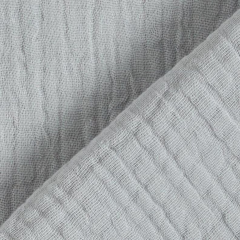 GOTS Triple-Layer Cotton Muslin – light grey,  image number 5