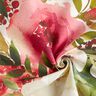 Decorative Panel Twill watercolour flowers – ivory/berry,  thumbnail number 3