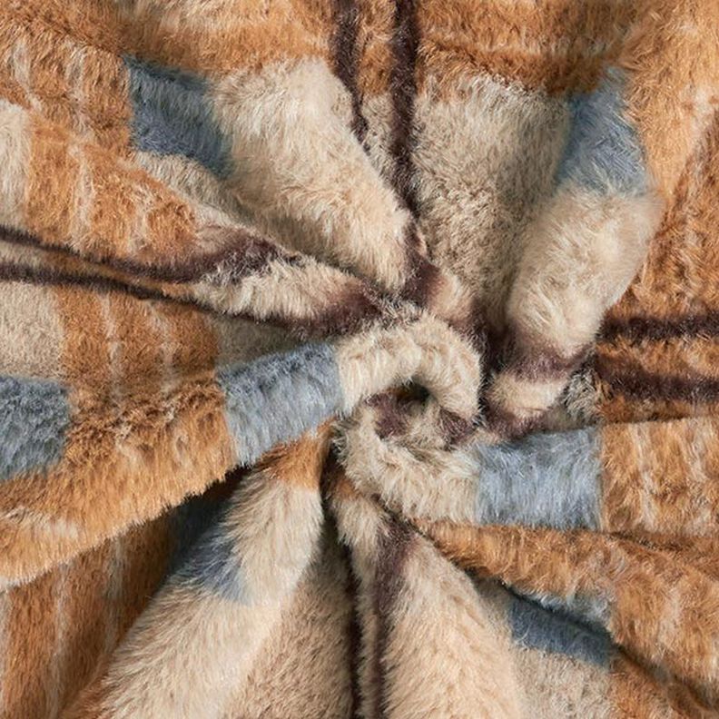 large checked faux fur – anemone, image number 4
