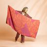 Beachwear hammam towel jacquard ornaments – red/peach orange,  thumbnail number 5