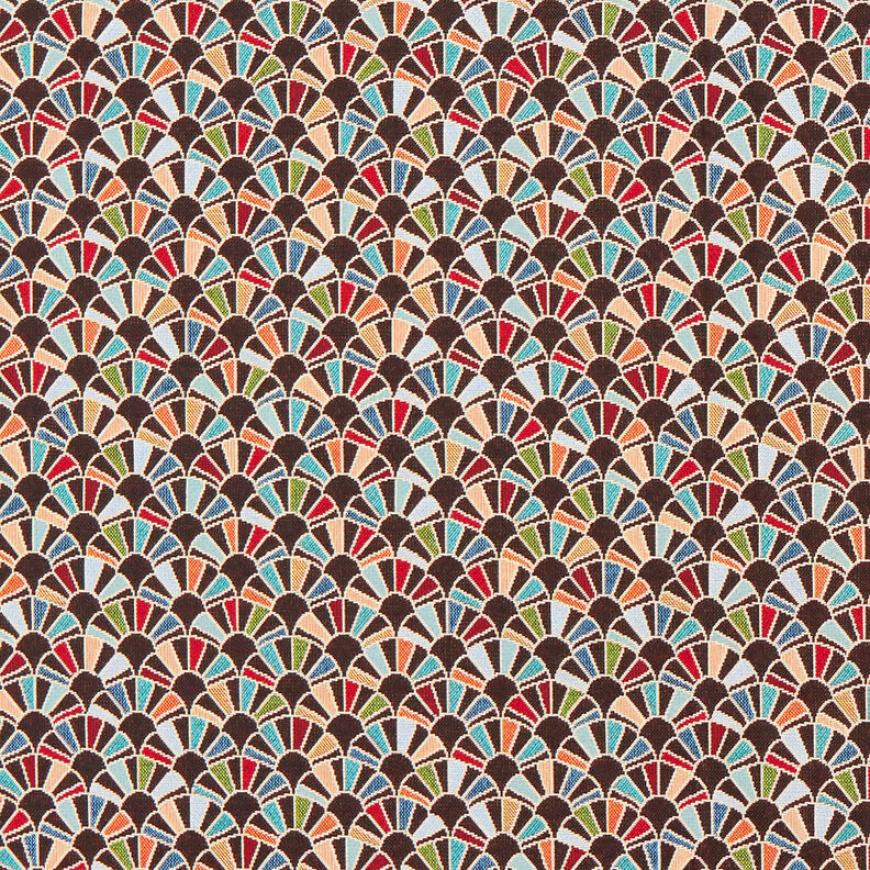 Decor Fabric Tapestry Fabric retro fans – black/carmine,  image number 1