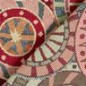 Decor Fabric Tapestry Fabric Colourful Circles – carmine/light beige,  thumbnail number 4