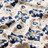 Jersey floral ornaments – beige/navy blue,  thumbnail number 2