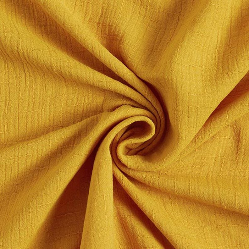 Bamboo Double Gauze/Muslin Texture – curry yellow,  image number 1