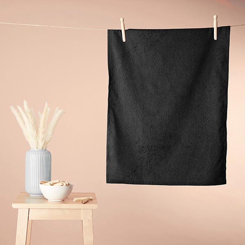 Towelling Fabric – black,  image number 7
