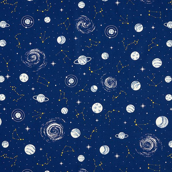 Decor Fabric Glow in the dark constellation – navy blue/light yellow,  image number 11
