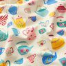Decor Fabric Half Panama teapots – light beige/blue,  thumbnail number 2