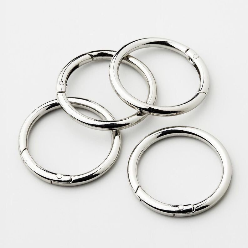 O-rings [4 pcs. | Ø 38 mm] – metallic silver,  image number 1