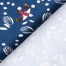 Cotton Jersey Swallows over the meadow – indigo,  thumbnail number 4