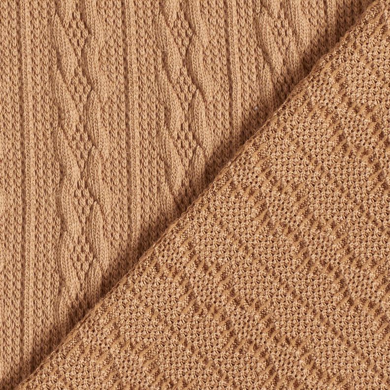 Knit Fabric Cable-knit print – fawn, image number 4