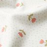 Decor Fabric Sateen cute tulips – ivory/lobster,  thumbnail number 2