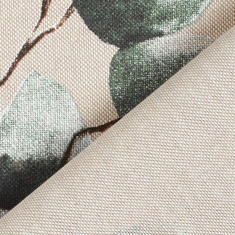 Decor Fabric Half Panama with Eucalyptus – natural/mint,  image number 4