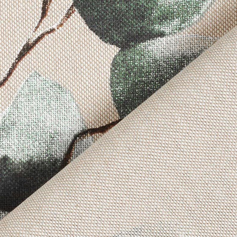Decor Fabric Half Panama with Eucalyptus – natural/mint, image number 4