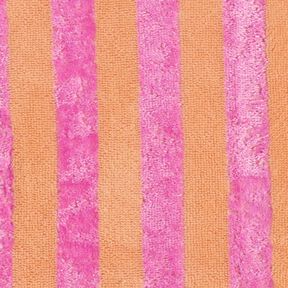 Towelling Fabric Bamboo Block Stripes – light orange/pink, 