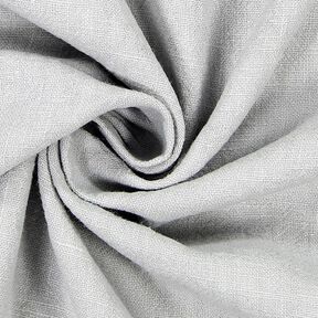 Linen fabric ramie mix stonewashed, heavy quality – light grey, 