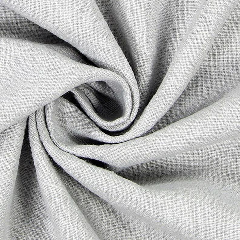 Linen fabric ramie mix stonewashed, heavy quality – light grey,  image number 2