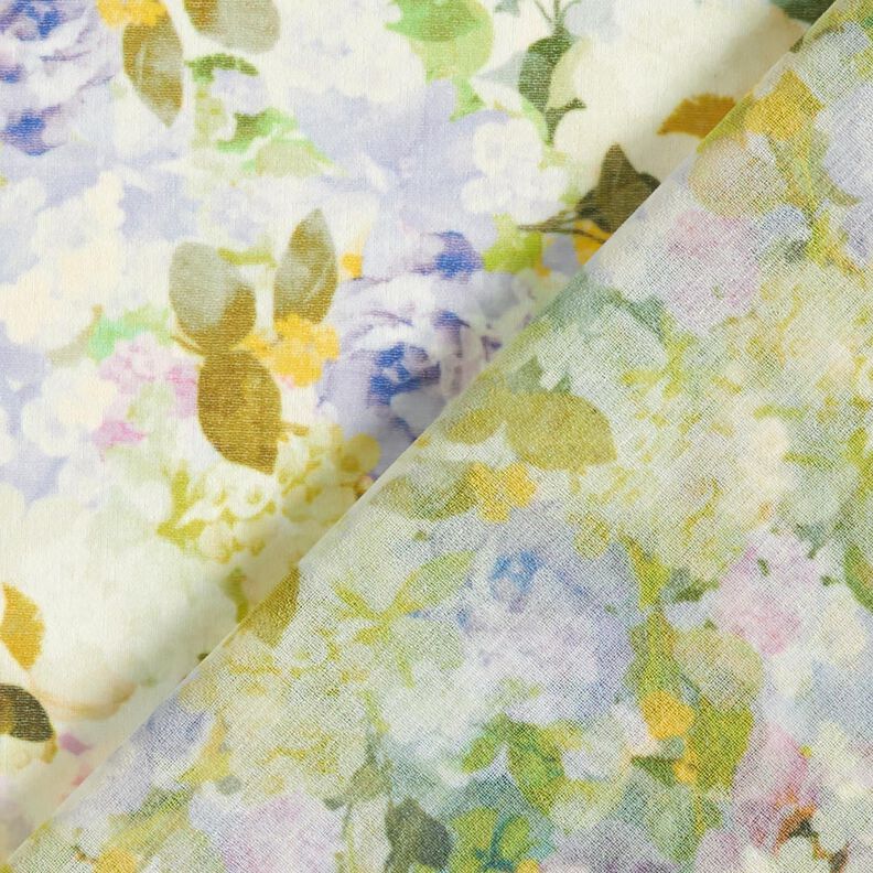 Chiffon sea of flowers recycled – pastel violet/lime green,  image number 4