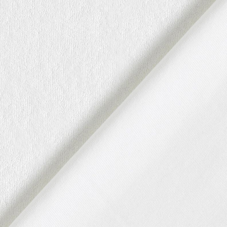 Towelling Fabric Stretch Plain – white,  image number 3