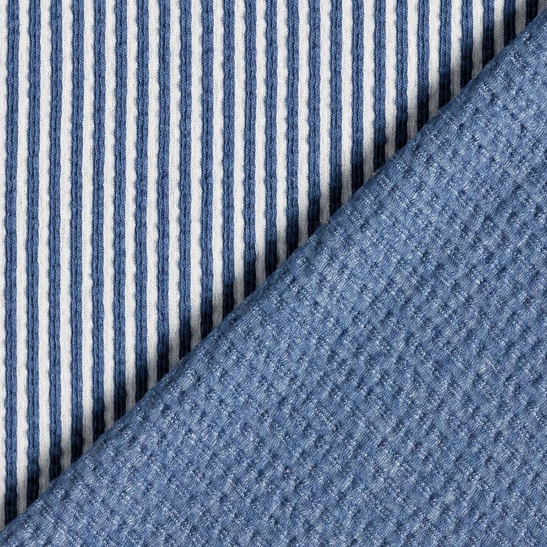 Cotton Jersey Seersucker Fine Stripes – denim blue/white,  image number 4