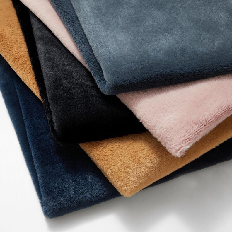 Plain faux fur – blue grey,  image number 4