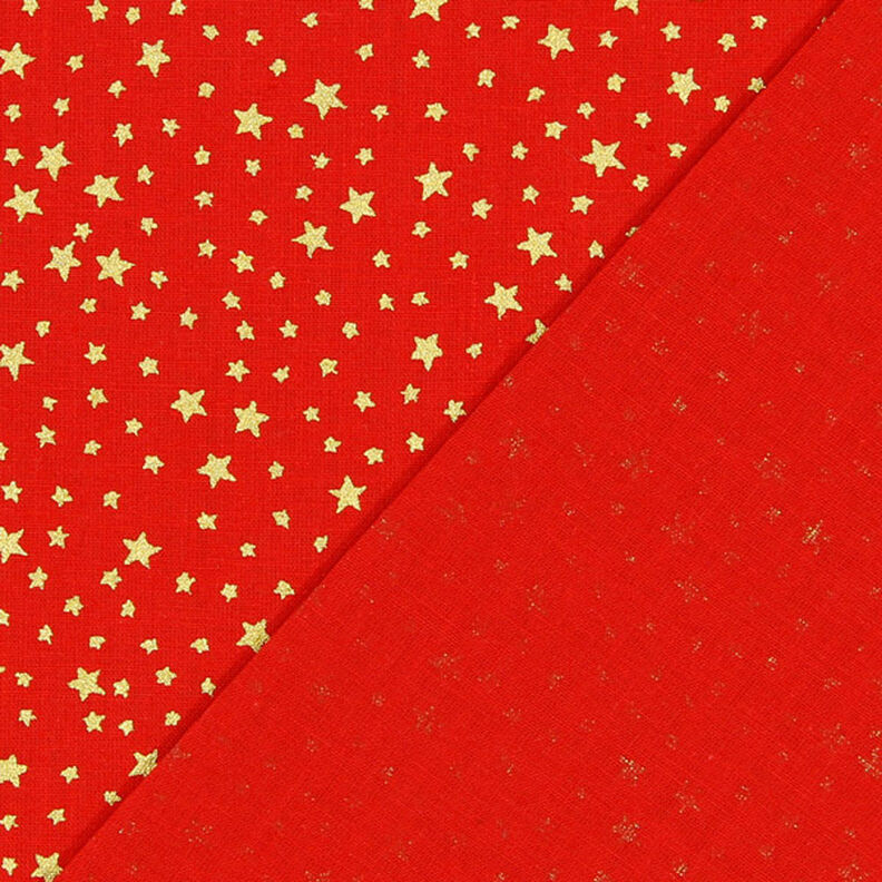 Cotton Cretonne Starry Christmas Sky, small – red/gold, image number 3