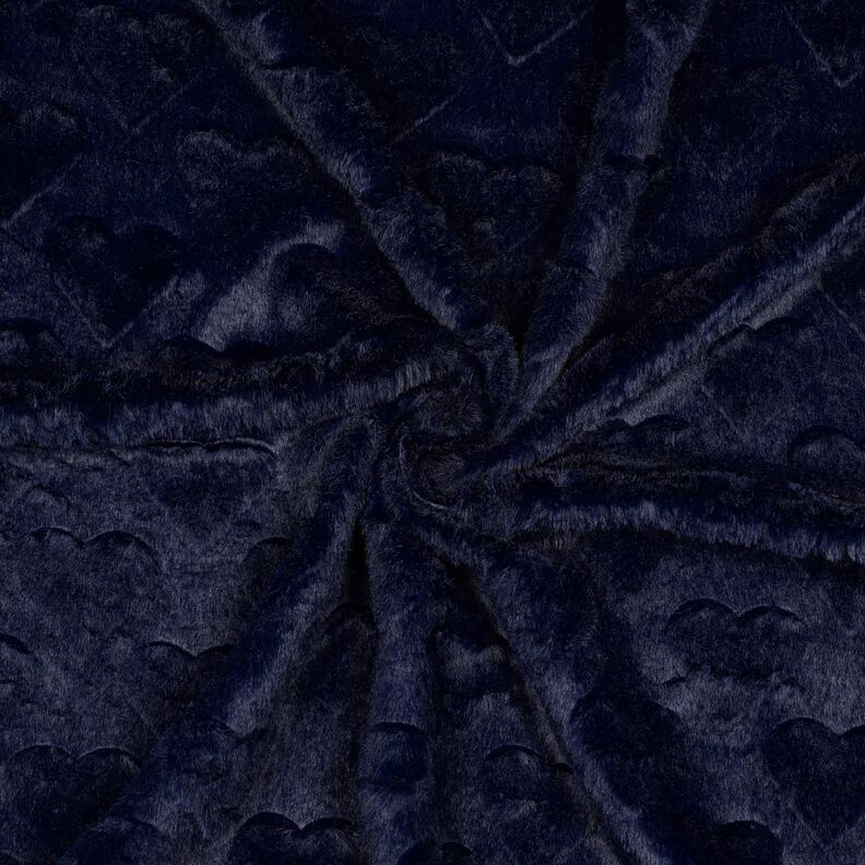 Faux Fur hearts | Poppy Fabrics – blue-black, image number 3