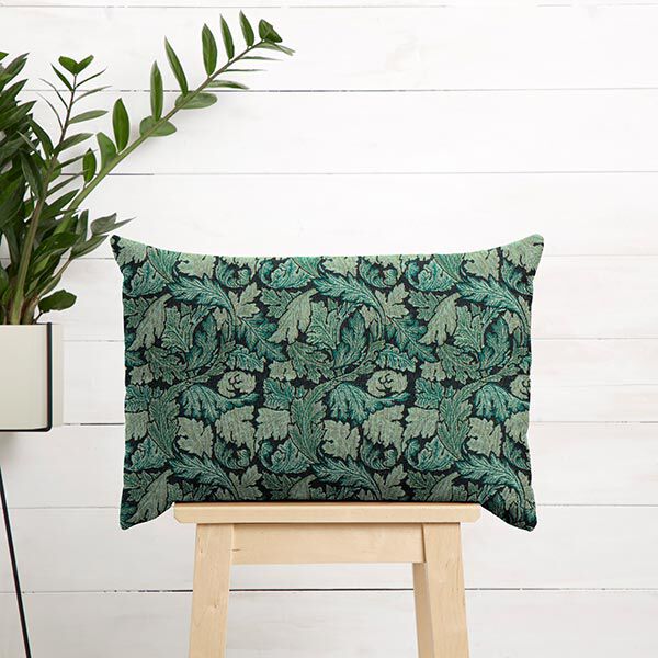 Decor Fabric Tapestry Fabric baroque leaf motif – dark green/reed,  image number 5