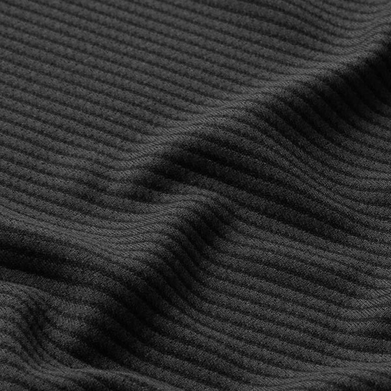 Diagonal Textured Suiting Fabric – black,  image number 2