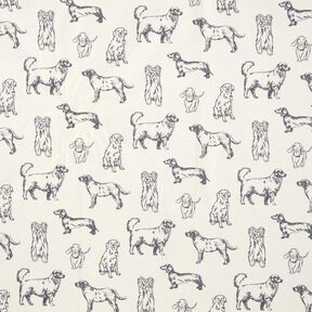 Decor Fabric Canvas Dogs – cream/grey, 