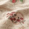 Decor Fabric Half Panama romantic collage – natural/pale berry,  thumbnail number 2